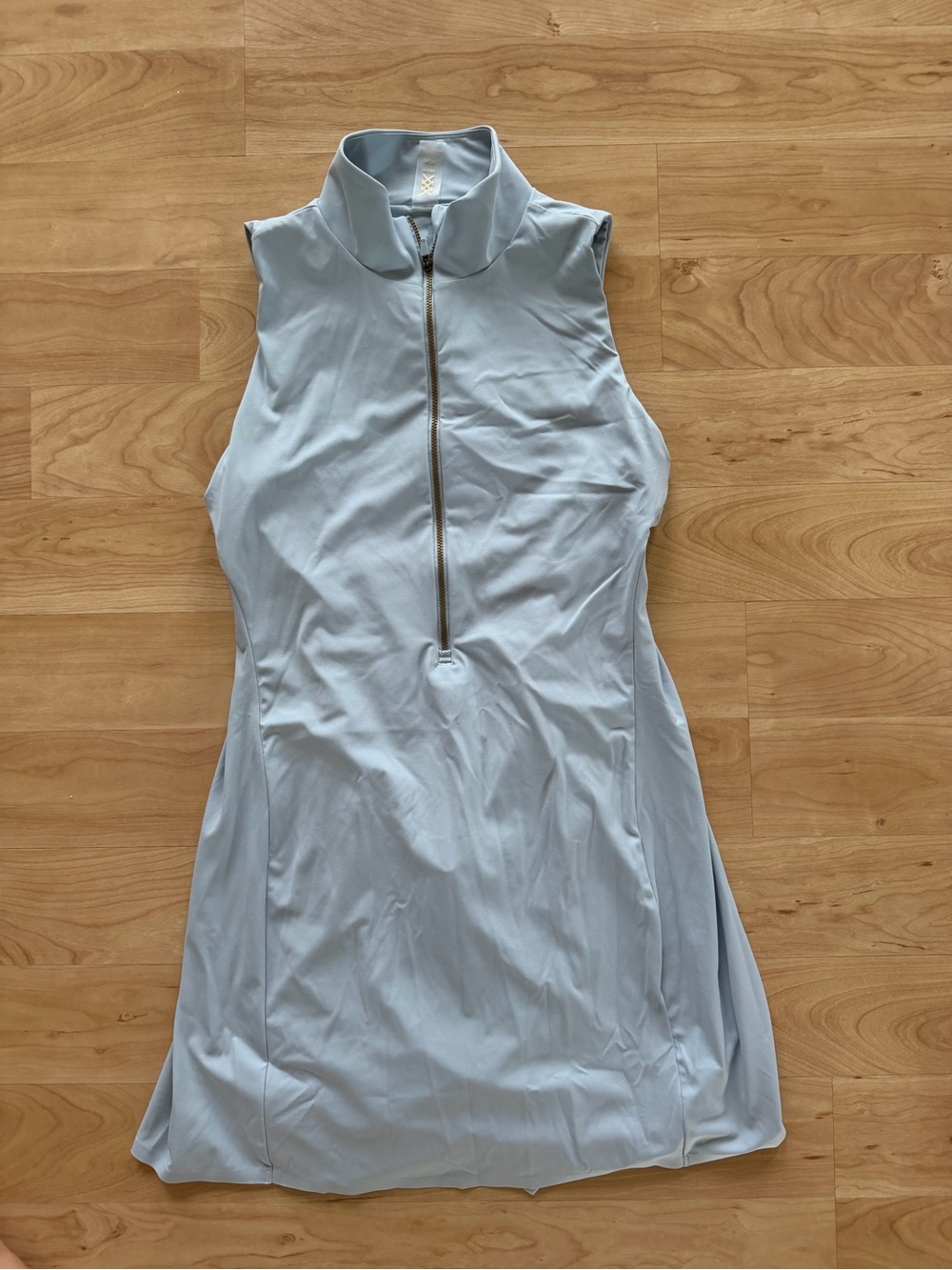 RHONE Light Blue Sleeveless Zip-Up Active Dress